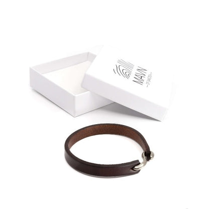 herrarmband, Armband, herr, läderarmband, accessoar, mode, stil, brun, MAVN Of Sweden, pappa present, pojkvän present