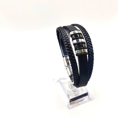 Svart Skepparp läderarmband man MAVN Of Sweden, Student present, armband, herr, läderarmband, stilrent, mode, accessoar