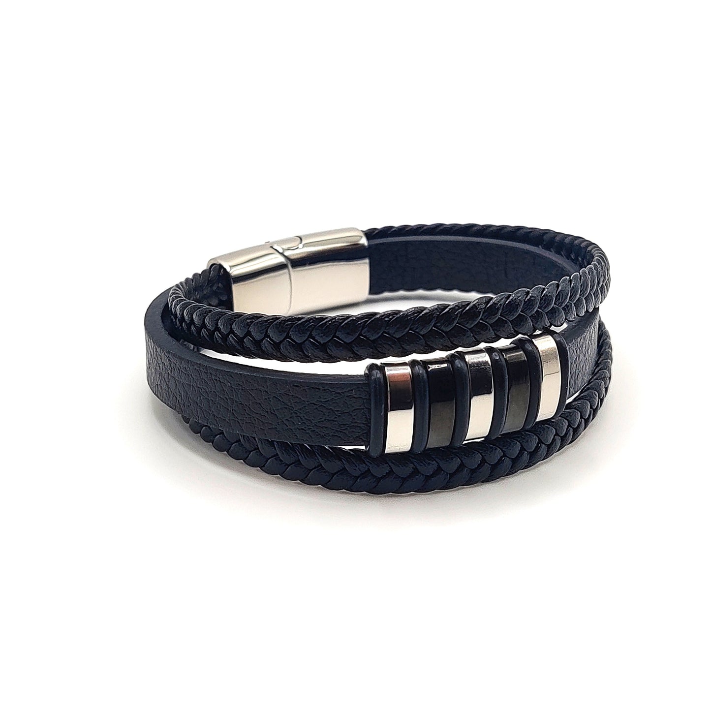 Svart läderarmband herr Skepparp - MAVN Of Sweden, armband, herr, läderarmband, stilrent, mode, accessoar