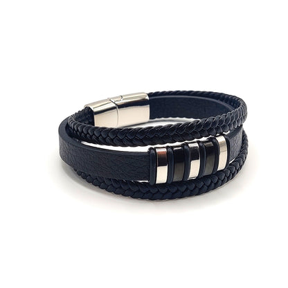 Svart läderarmband herr Skepparp - MAVN Of Sweden, armband, herr, läderarmband, stilrent, mode, accessoar