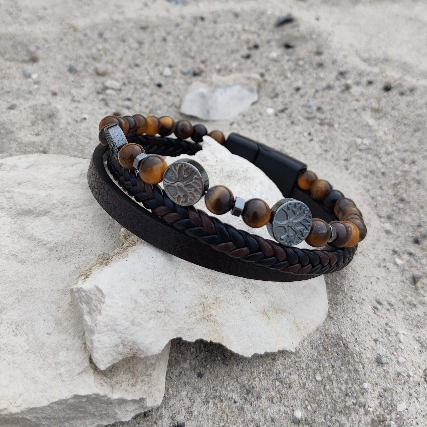 MAVN Of Sweden läderarmband, armband, læder armbåndherr, armband på stranden 