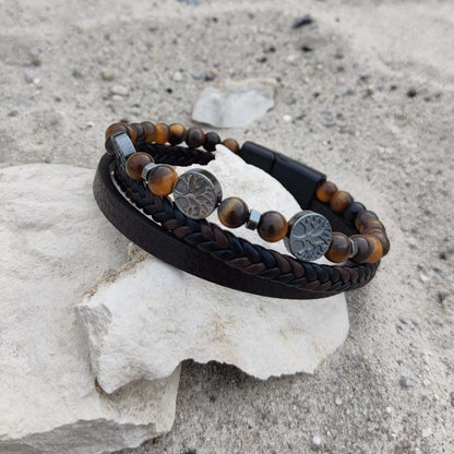 MAVN Of Sweden läderarmband, armband, læder armbåndherr, armband på stranden 